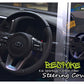 Carbon Fiber Bespoke Steering Cover for Kia Sportage, offering a premium fit and enhanced comfort, adding a sleek, sporty look to the vehicle's interior.
