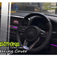 Carbon Fiber Bespoke Steering Cover for Kia Sportage, offering a premium fit and enhanced comfort, adding a sleek, sporty look to the vehicle's interior,