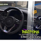 Carbon Fiber Bespoke Steering Cover for Kia Sportage, offering a premium fit and enhanced comfort, adding a sleek, sporty look to the vehicle's interior.
