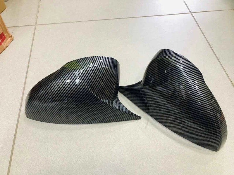 Two carbon fiber car mirrors