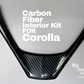 Carbon Fiber Interior Kit For Toyota Corolla 2014–2024, Toyota Corolla Carbon Dashboard Trim, Corolla 2014–2024 Carbon Fiber Panel Cover, Premium Interior Upgrade for Toyota Corolla
