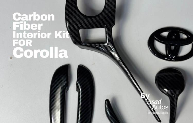 Carbon Fiber Interior Kit For Toyota Corolla 2014–2024, Toyota Corolla Carbon Dashboard Trim, Corolla 2014–2024 Carbon Fiber Panel Cover, Premium Interior Upgrade for Toyota Corolla