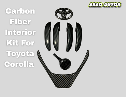 Carbon Fiber Interior Kit For Toyota Corolla 2014–2026, Toyota Corolla Carbon Dashboard Trim