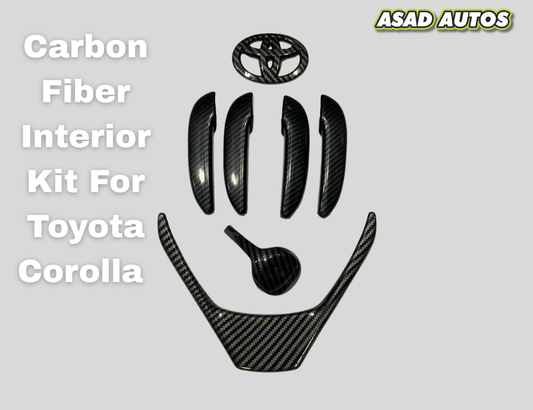 Carbon Fiber Interior Kit For Toyota Corolla 2014–2026, Toyota Corolla Carbon Dashboard Trim