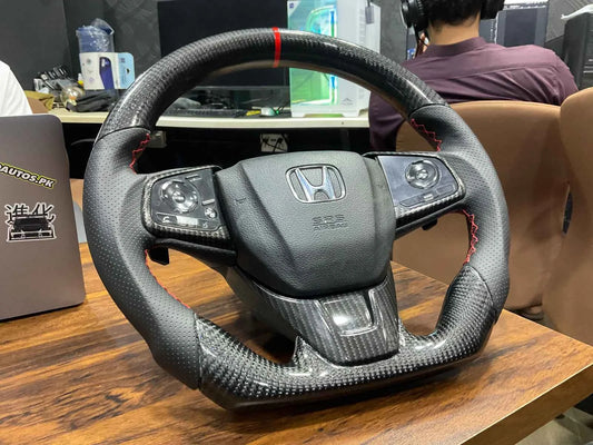 Carbon Fiber Steering Wheel for Honda Civic (2016–2021)
