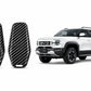 Carbon fiber key cover fitted on BYD Shark 2025-2026 smart key fob,