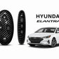 Carbon fiber key cover fitted on Hyundai Elantra 2017-2024 smart key fob - Asad Autos