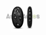 Carbon fiber key cover fitted on Hyundai Elantra 2017-2024 smart key fob - Asad Autos