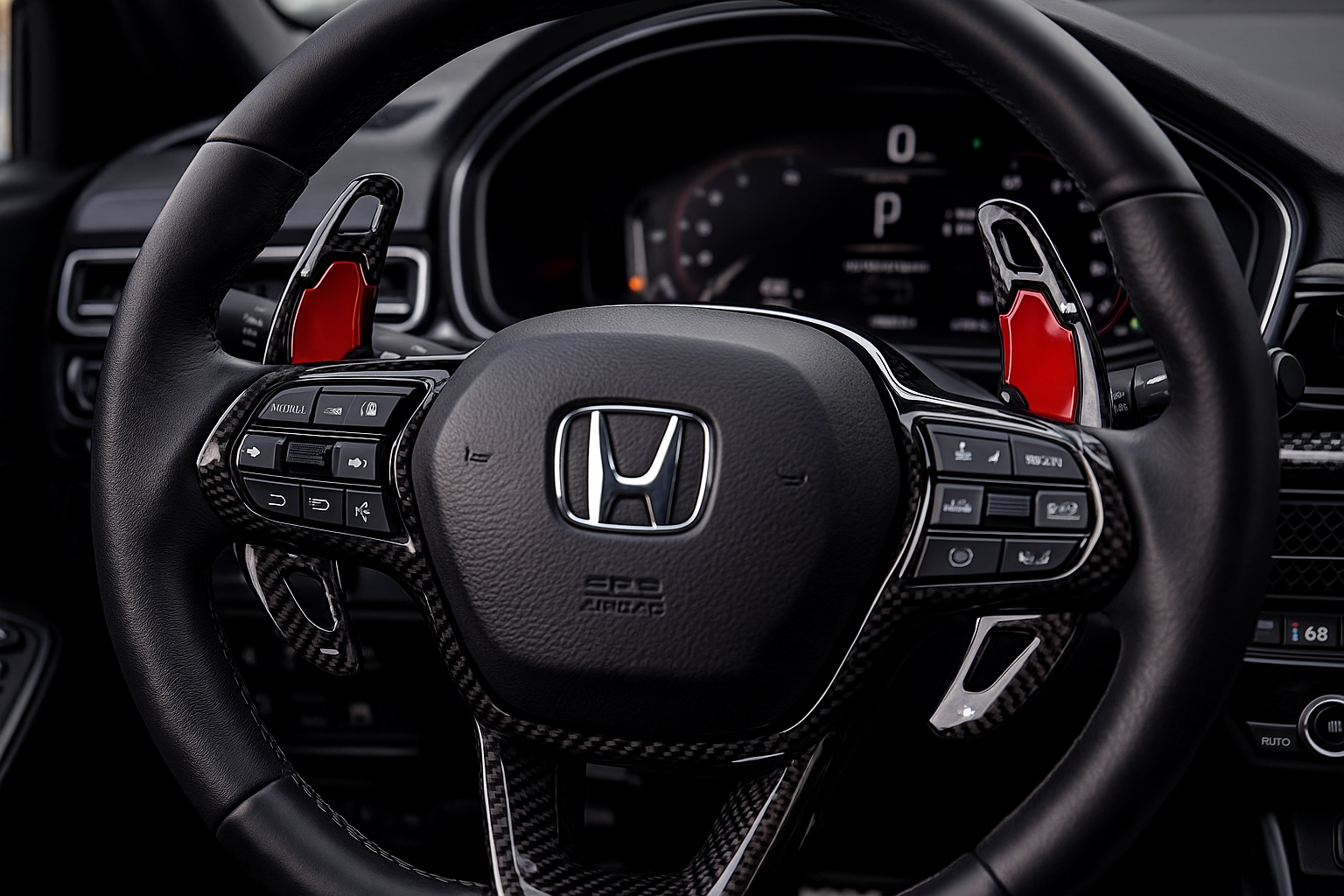 Carbon fiber paddle shifter extension for Honda Civic 2022-2025 steering wheel upgrade