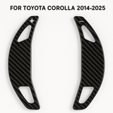 Carbon fiber paddle shifter extension for Toyota Corolla 2014-2025 steering wheel sporty upgrade