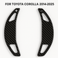 Carbon fiber paddle shifter extension for Toyota Corolla 2014-2026 steering wheel sporty upgrade