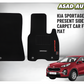 KIA Sportage 2020–Present Side Logo Carpet Car Floor Mat – Premium Fit & Finish