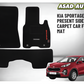 KIA Sportage 2020–Present Side Logo Carpet Car Floor Mat – Premium Fit & Finish