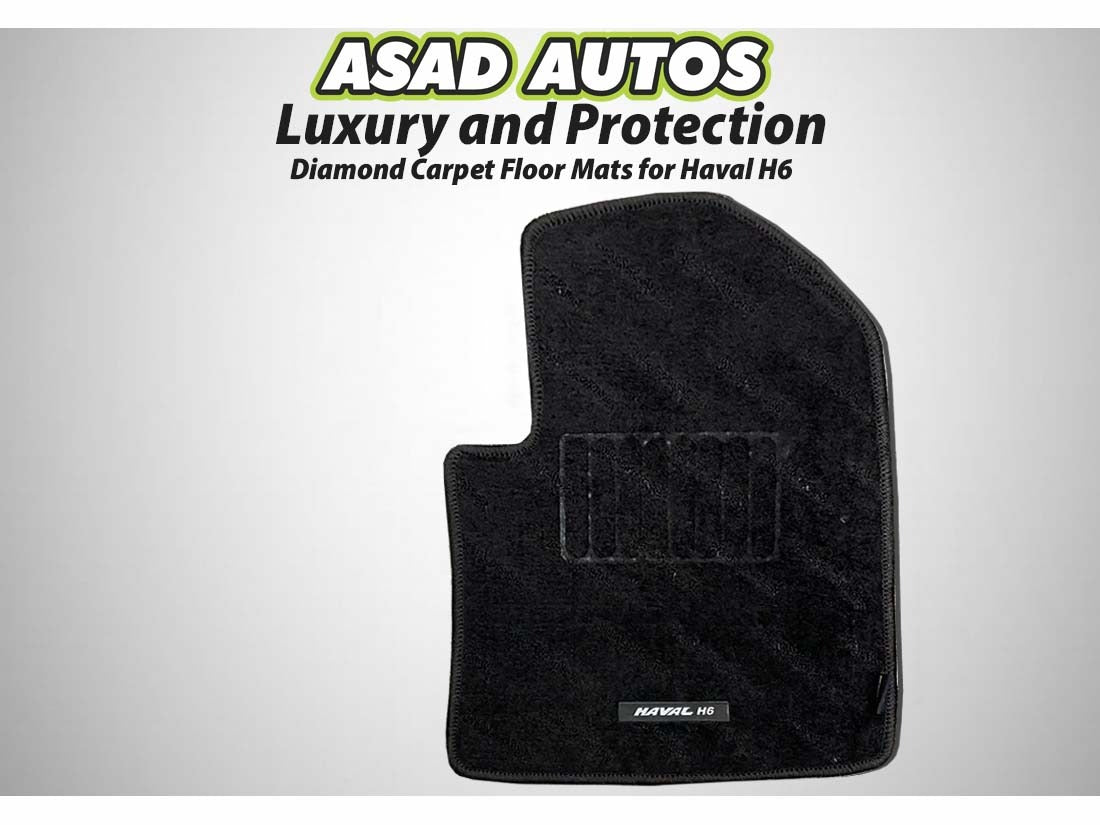 Cartrex Diamond Carpet Floor Mats for Haval H6 – Stylish and Durable Mats for Interior Protection
