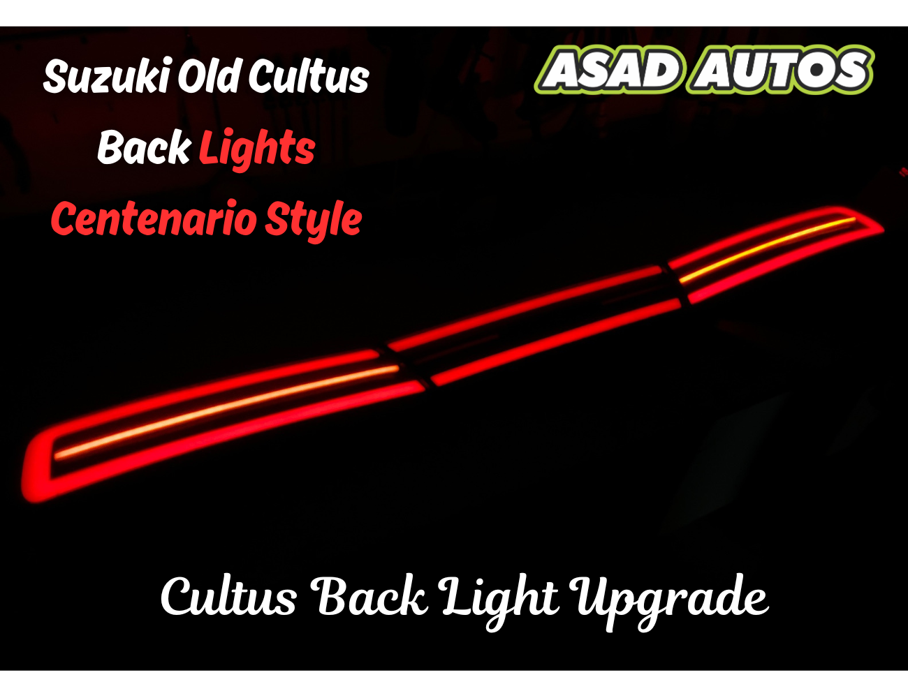 Centenario Style LED Tail Lights for Suzuki Old Cultus 2000–2016 – Rear View Upgrade

