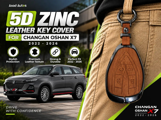 Changan Oshan X7 2025-2026 premium leather key cover with zinc frame