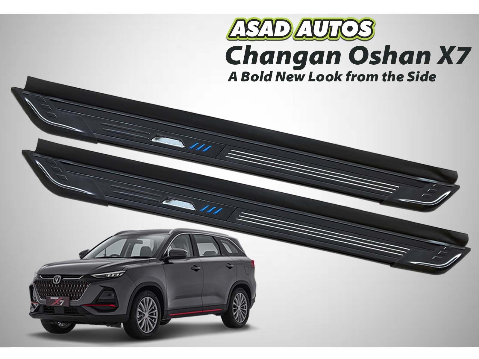 Changan Oshan X7 Side Skirts – Sporty, Durable & Aerodynamic
