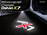 Changan Oshan X7 logo light projected on ground