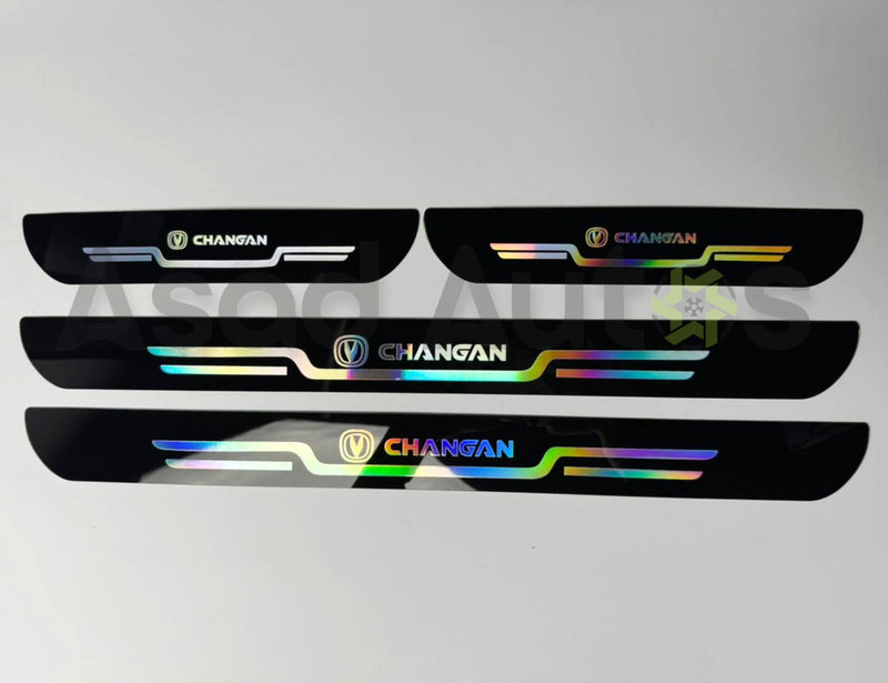 Changan door sill plate sticker plastic TPE carbon fiber anti scratch protector for car entry guards
