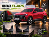 Chery Tiggo 4 Pro 2022-2026 with front and rear mud flaps installed