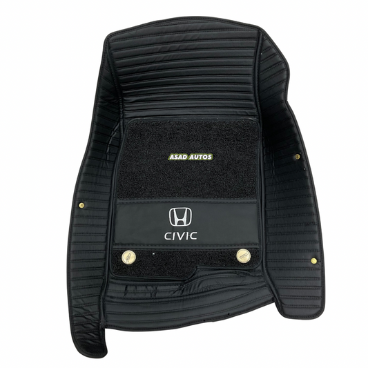 Custom-Fit Premium 11D Floor Mats for Honda Civic 2016-2021 – High-quality and durable car floor mats for all-weather protection
