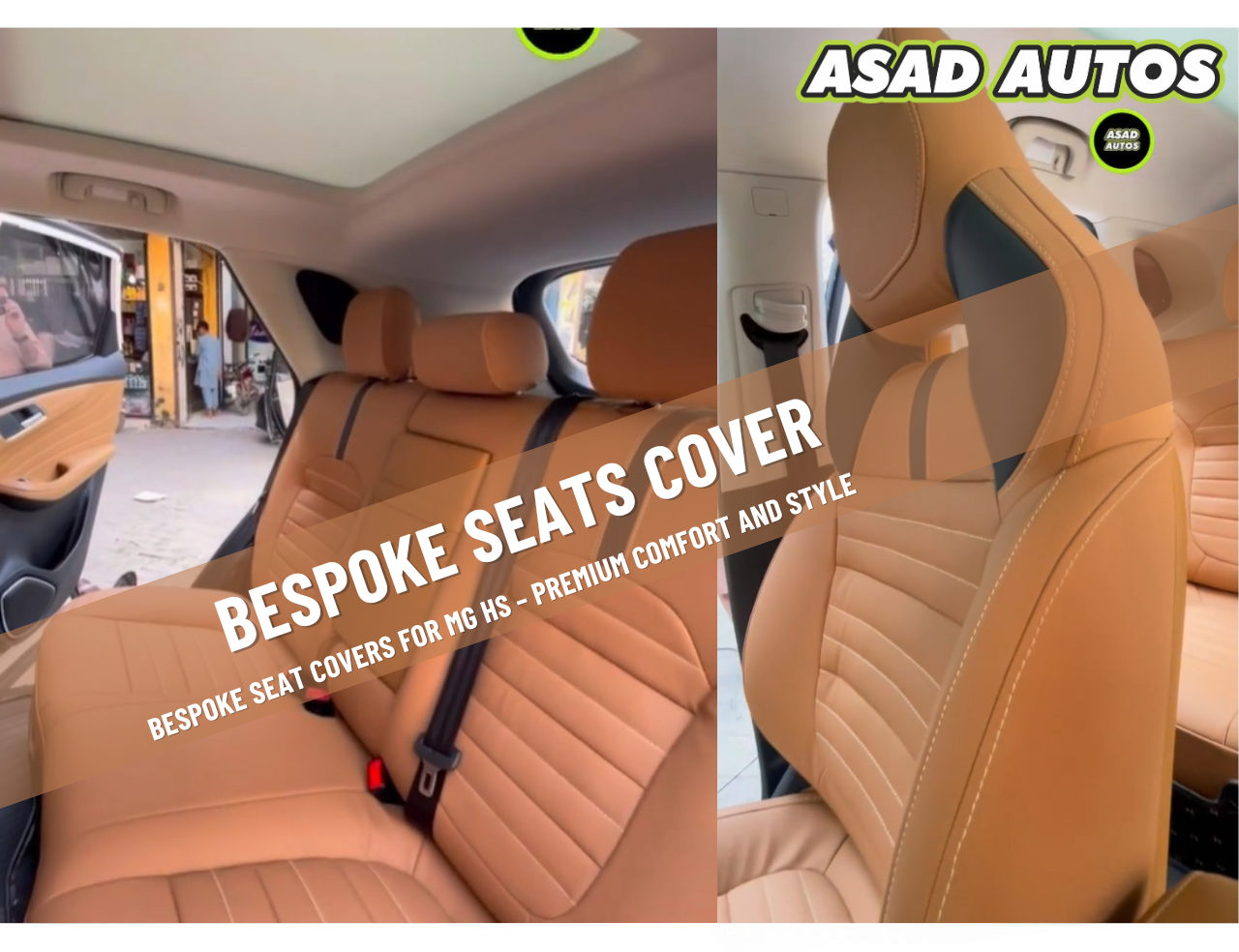 Custom-Fit Seat Covers for MG HS in Premium Japanese Fabric – Elegant & Protective Design