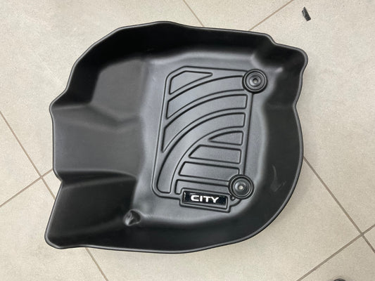 Custom-fit TPE floor mats for Honda City (2021-2025) with all-weather protection and eco-friendly material.
