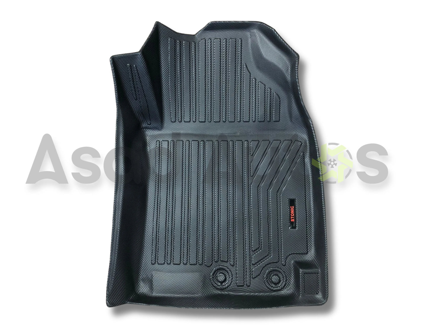 Custom-fit TPE floor mats for Kia Stonic 2022-2025 with waterproof protection, anti-slip backing, raised edges, and all-weather coverage