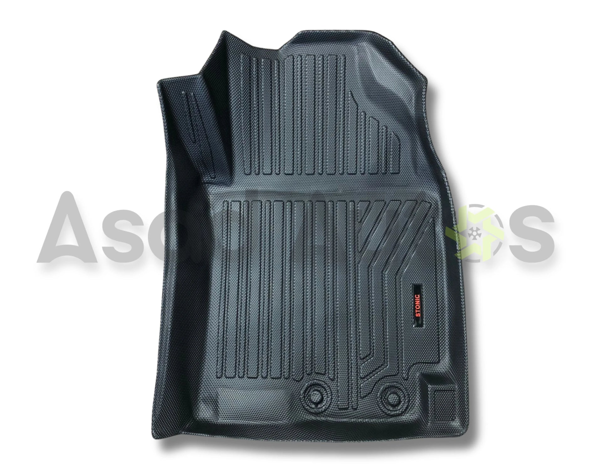 Custom-fit TPE floor mats for Kia Stonic 2022-2025 with waterproof protection, anti-slip backing, raised edges, and all-weather coverage