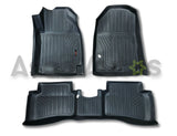 Custom-fit TPE floor mats for Kia Stonic 2022-2025 with waterproof protection, anti-slip backing, raised edges, and all-weather coverage