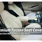 Custom-fit premium seat cover for Hyundai Tucson, offering comfort, style, and durability.
