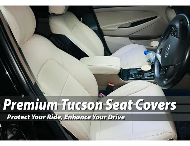 Custom-fit premium seat cover for Hyundai Tucson, offering comfort, style, and durability.
