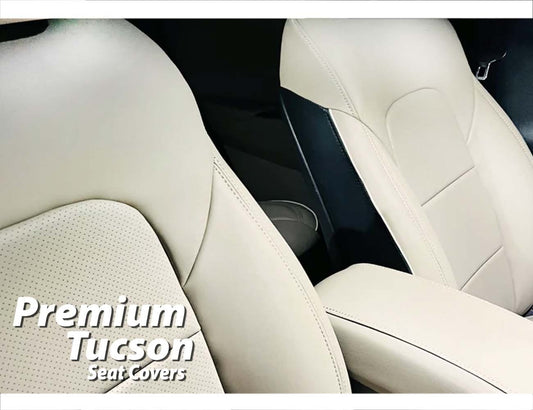 Custom-fit premium seat cover for Hyundai Tucson, offering comfort, style, and durability.
