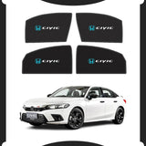 Custom-fit sun shades for Honda Civic 2022-2026 providing UV protection, heat control, and privacy.
