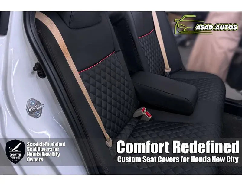 Custom Seat Covers for Honda City 2022-2026, featuring a perfect fit, stylish design, and premium protection for your car interior.