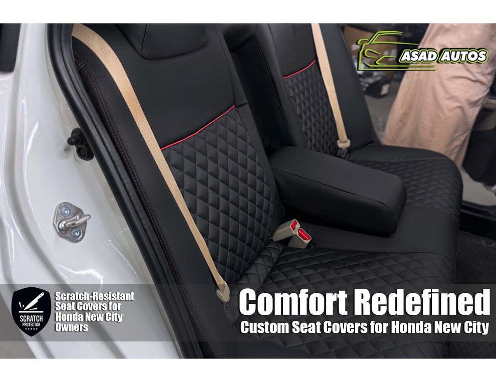 Custom Seat Covers for Honda City 2022-2025, featuring a perfect fit, stylish design, and premium protection for your car interior.
