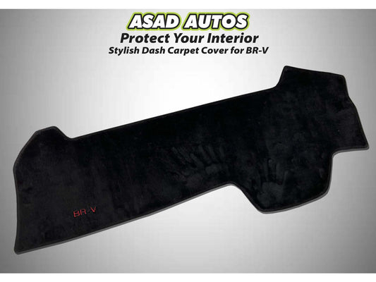 "Custom dashboard carpet mat for Honda BR-V 2016-2021, offering UV protection, heat resistance, and a stylish interior upgrade."

