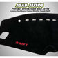 "Custom dashboard carpet mat for Suzuki Cultus 2017-2025, offering heat protection, glare reduction, and a premium interior feel."
