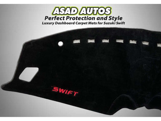 "Custom dashboard carpet mat for Suzuki Cultus 2017-2025, offering heat protection, glare reduction, and a premium interior feel."
