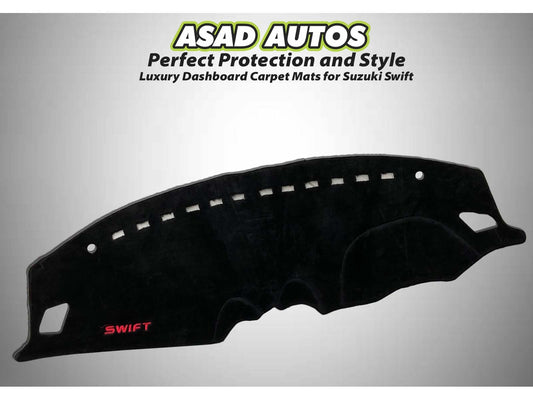 "Custom dashboard carpet mat for Suzuki Cultus 2017-2025, offering heat protection, glare reduction, and a premium interior feel."
