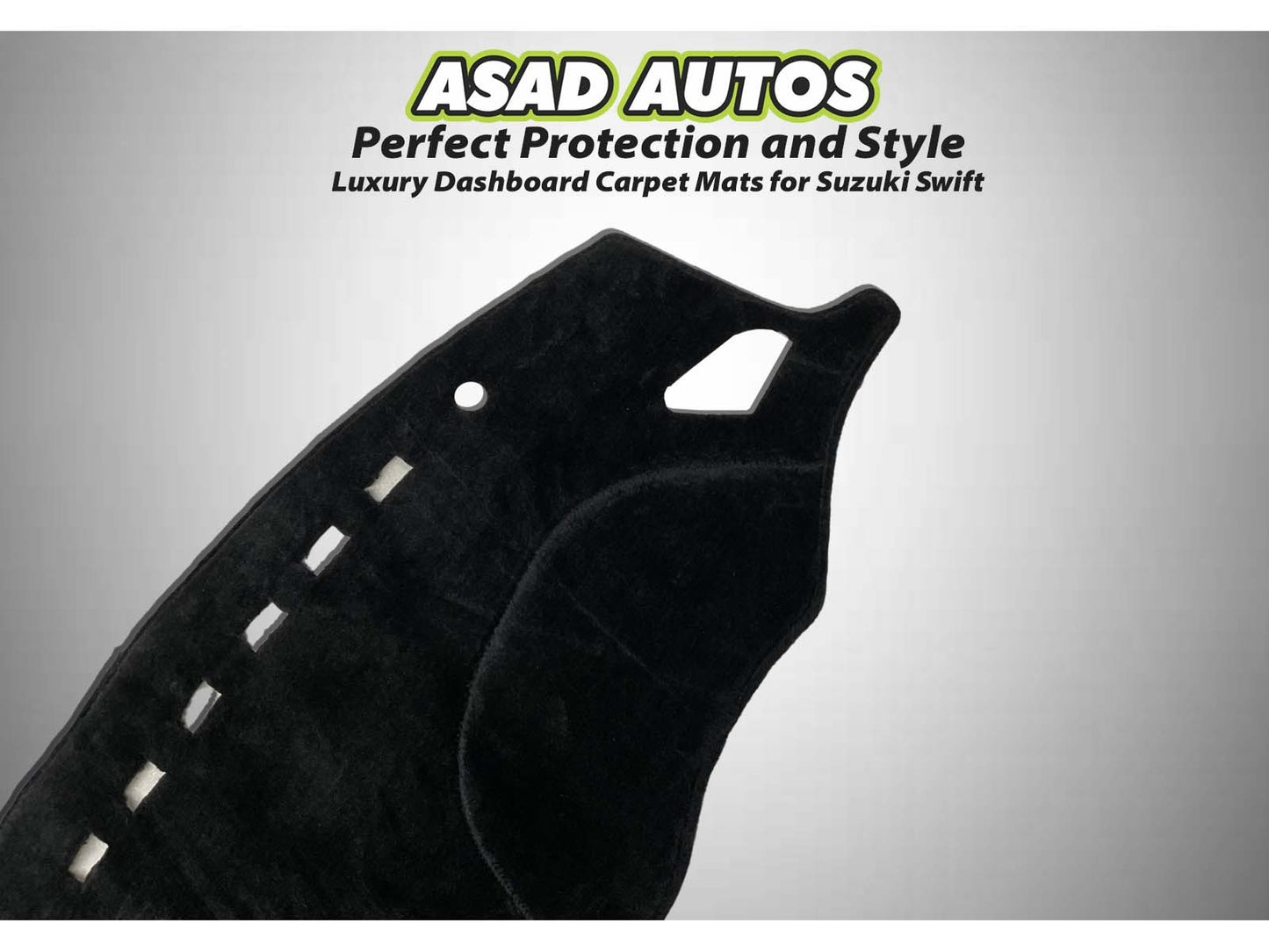 "Custom dashboard carpet mat for Suzuki Cultus 2017-2025, offering heat protection, glare reduction, and a premium interior feel."
