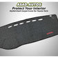 "Custom dashboard carpet mat for Toyota Yaris, offering UV protection, glare reduction, and a sleek interior upgrade."

