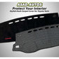 "Custom dashboard carpet mat for Toyota Yaris, offering UV protection, glare reduction, and a sleek interior upgrade."
