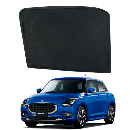 Custom fit car sun shades installed on Suzuki New Swift 2017-2026 windows