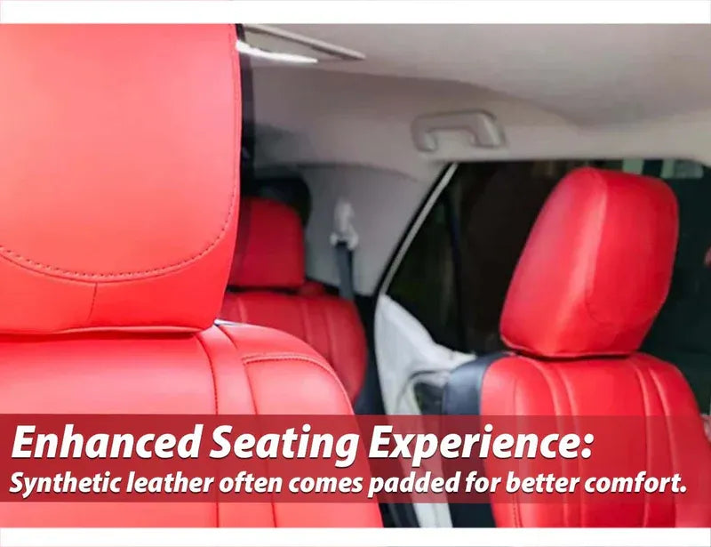 Custom synthetic leather seat cover for Toyota Fortuner, designed for durability, comfort, and a sleek look.