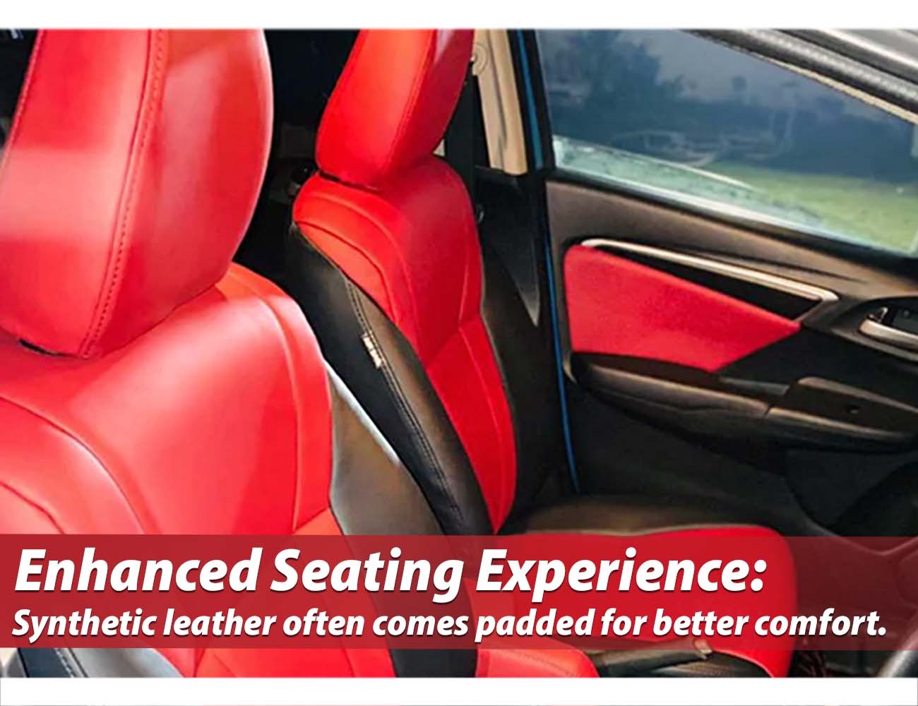 Custom synthetic leather seat cover for Toyota Fortuner, designed for durability, comfort, and a sleek look.

