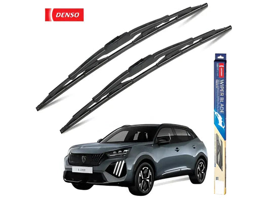 DENSO Standard Wiper Blades installed on Peugeot 2008 – providing clear visibility and streak-free performance