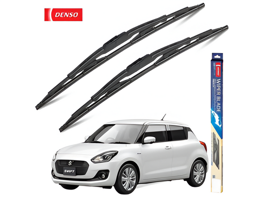 DENSO Standard Wiper Blades installed on Suzuki Swift (2021-2024) – providing clear visibility and streak-free performance