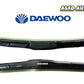 Daewoo Soft and Hybrid Car Wiper Blades for Toyota Hiace, providing quiet, streak-free wiping and superior durability in all weather conditions.

