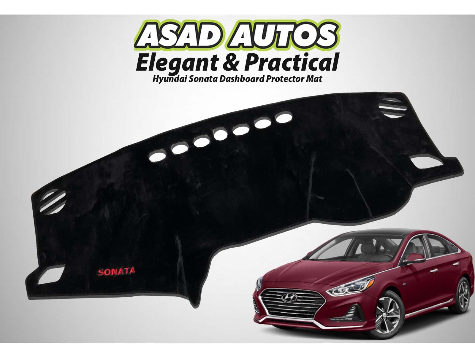 Fits Hyundai Sonata 2009-2010 Dash Designs Carpet Dash Cover – Cinder
